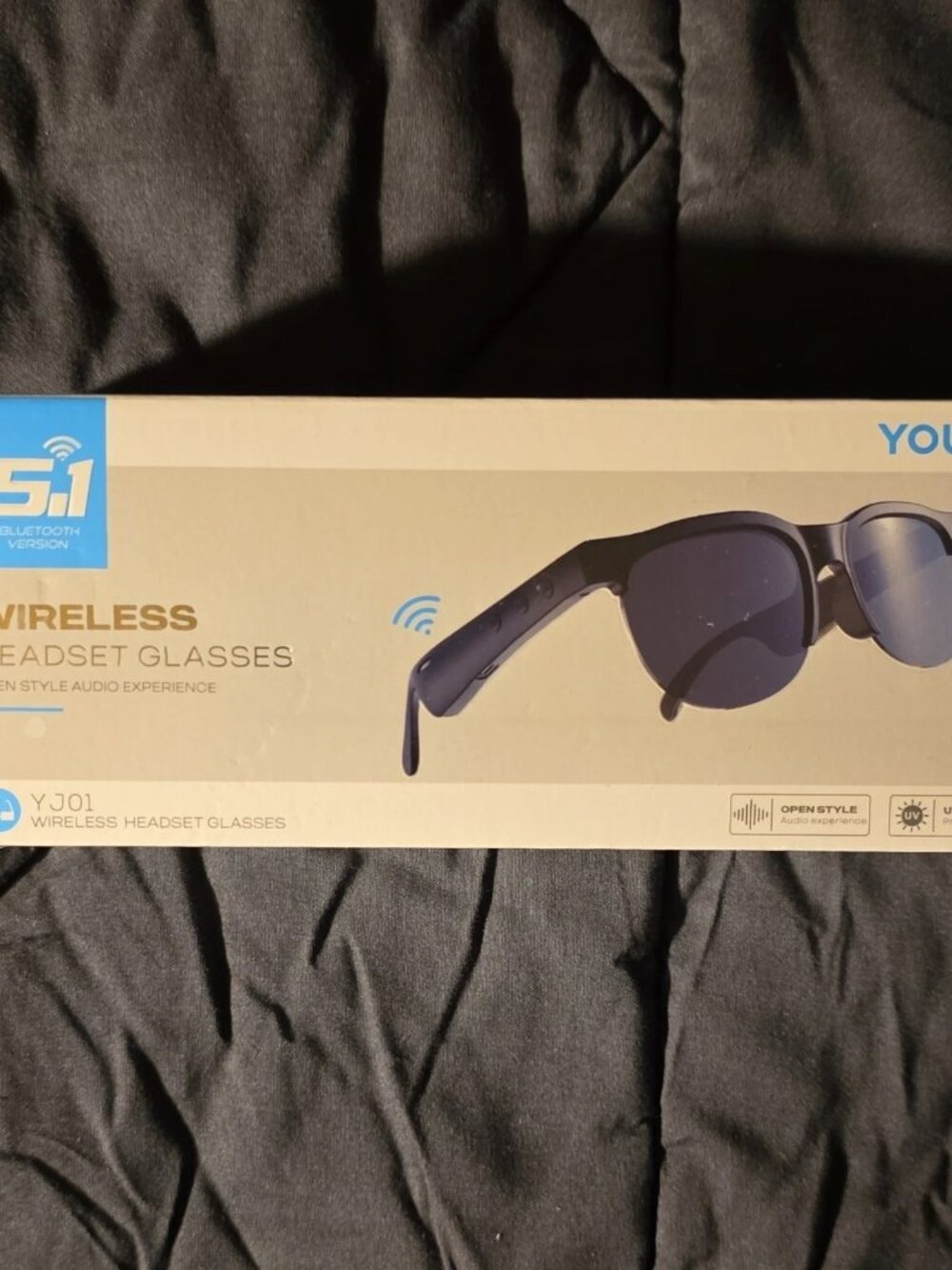 YOURZ YJ01 Wireless Headset Glasses Bluetooth Open Audio UV Microphone